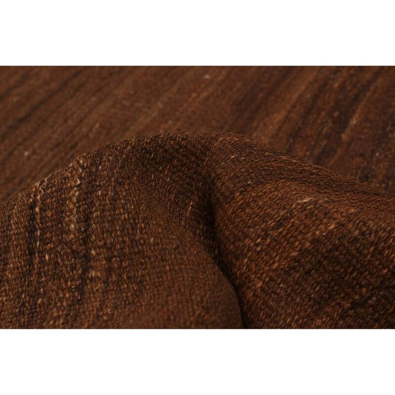 ECARPETGALLERY Flat-Weave Ankara FW Brown Wool Kilim - 6'10 x 10'0