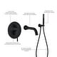 preview thumbnail 3 of 4, PROOX Bathroom Wall Mount Tub Filler Single Handle Bathtub Faucet with Diverter Handheld Shower