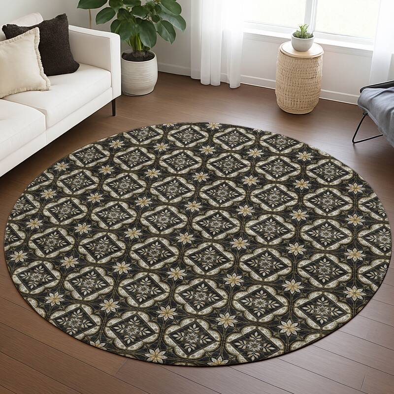 Machine Washable Indoor/ Outdoor Contemporary Granby Chantille Rug