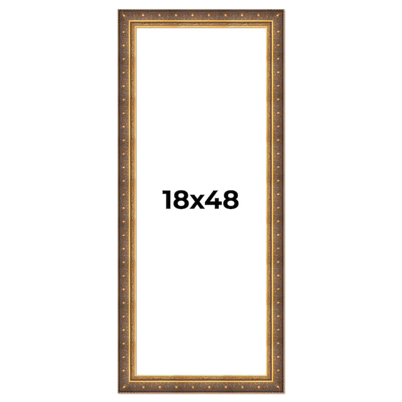 18x48 Frame Gold Real Wood Picture Frame