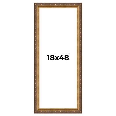 18x48 Frame Gold Real Wood Picture Frame