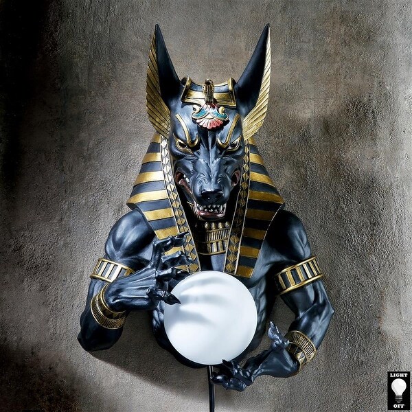 Anubis, Egyptian God of the Underworld Illuminated Wall Sculpture