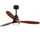 preview thumbnail 76 of 121, Sofucor 42“/48"/ 52"/60"Noiseless Walnut Wood Ceiling Fan with Remote Control, Integrated Light Optional 52" Black with Walnut Blades
