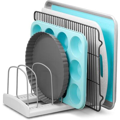 Adjustable Bakeware Rack, Cookie Sheet Baking Pan and Tray Organizer