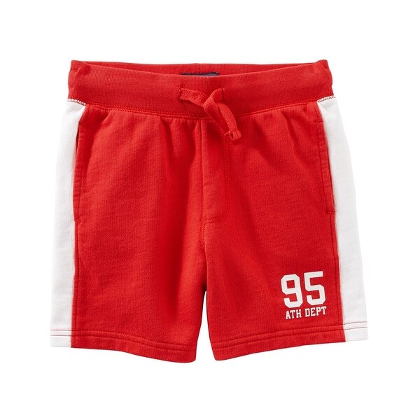 Shop Oshkosh B Gosh Baby Boys Varsity Knit Shorts Red 12 18 Months 12 18 Months Free Shipping On Orders Over