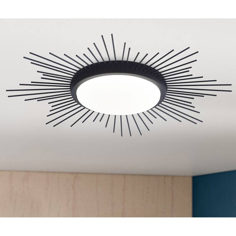 Modern Geometric Circle 1-Light LED Flush Mount Lamp Fixture