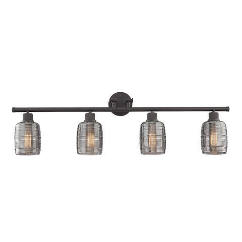 4 Light Vanity Light in Burning gray with Smoked Glass - W:41.42*H:12.36*E:7.40