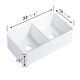 preview thumbnail 7 of 7, Double Bowl Farmhouse Kitchen Sink 33" Undermount Reversible Sink White Rectangular Double Basin with Drains Renovators Supply