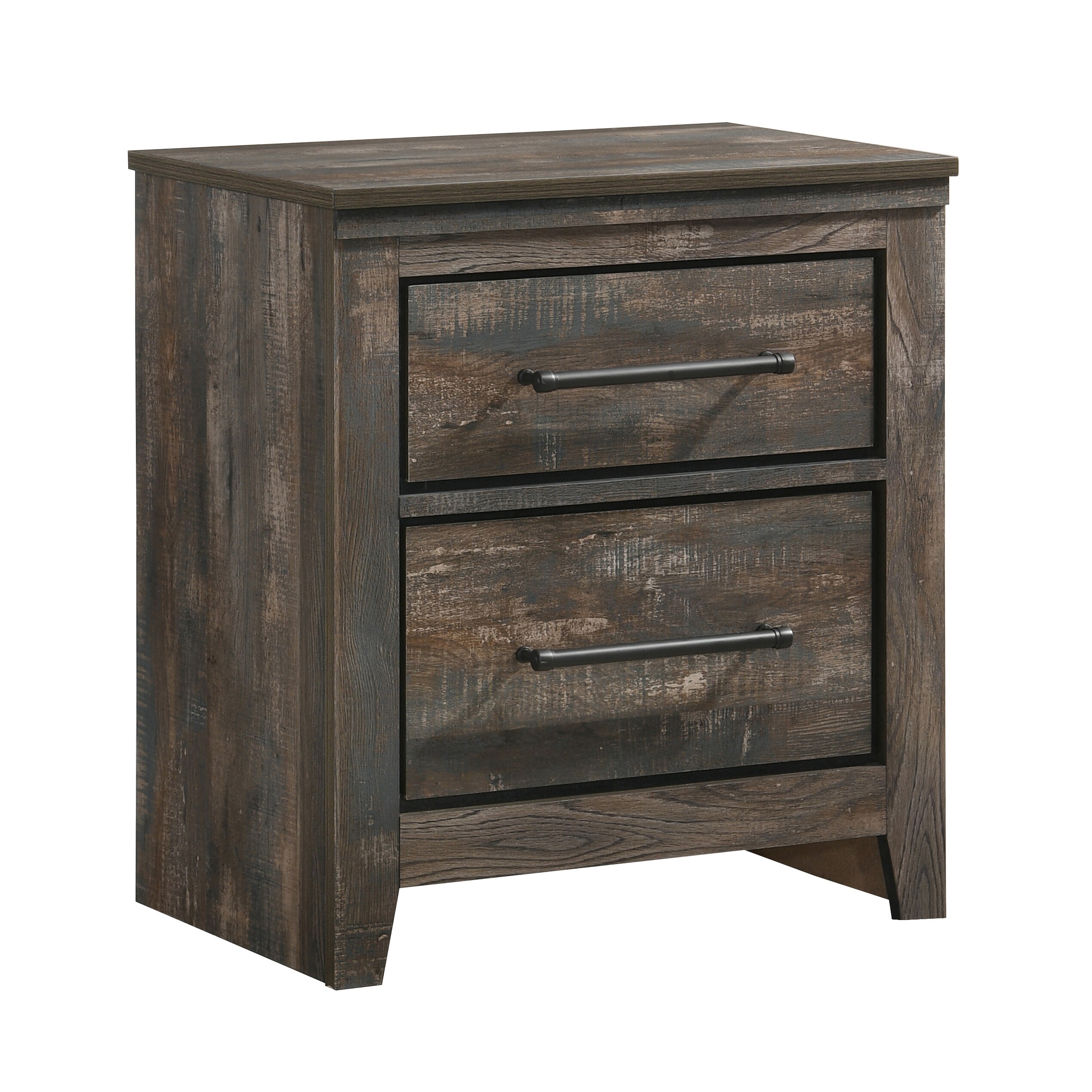 Shop Weston Weathered Dark Brown 4 Piece Bedroom Set With 2 Nightstands Overstock 32116962