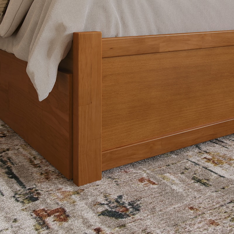 AFI Madison Platform Bed with Footboard & Twin XL Trundle