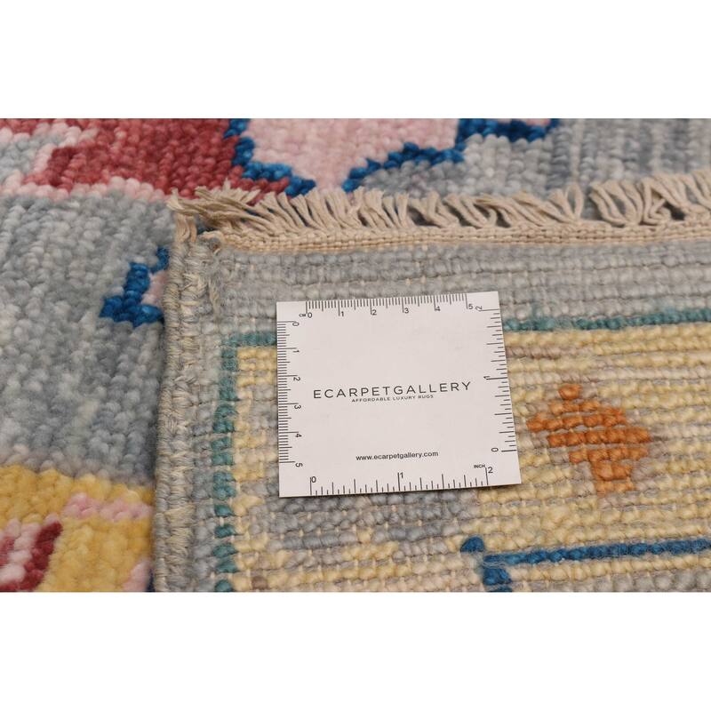 ECARPETGALLERY Hand-knotted Modern Oushak Grey Wool Rug - 8'10 x 12'0