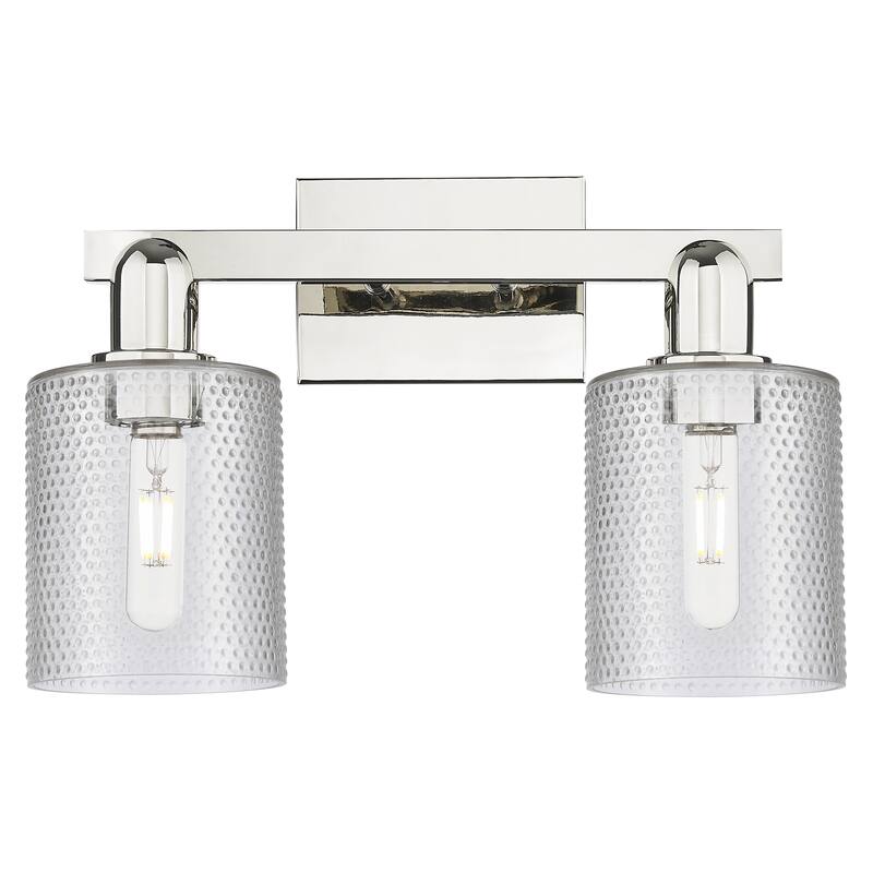 Innovations Lighting Endless Possibilities Arcadia - Cobbleskill - 2 Light 16" Bath Vanity Light - Clear/Polished Nickel