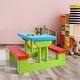 preview thumbnail 2 of 8, Costway 4 Seat Kids Picnic Table w/Umbrella Garden Yard Folding