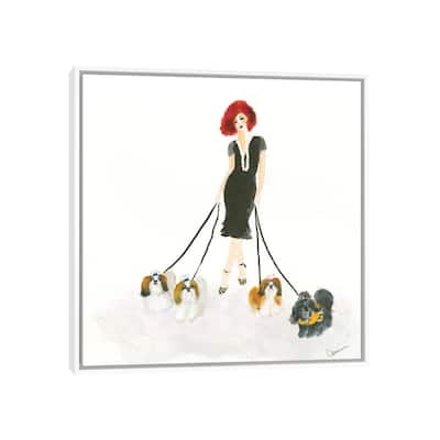iCanvas "Shih Tzu Stroll" by Connie Collum Framed Canvas Print