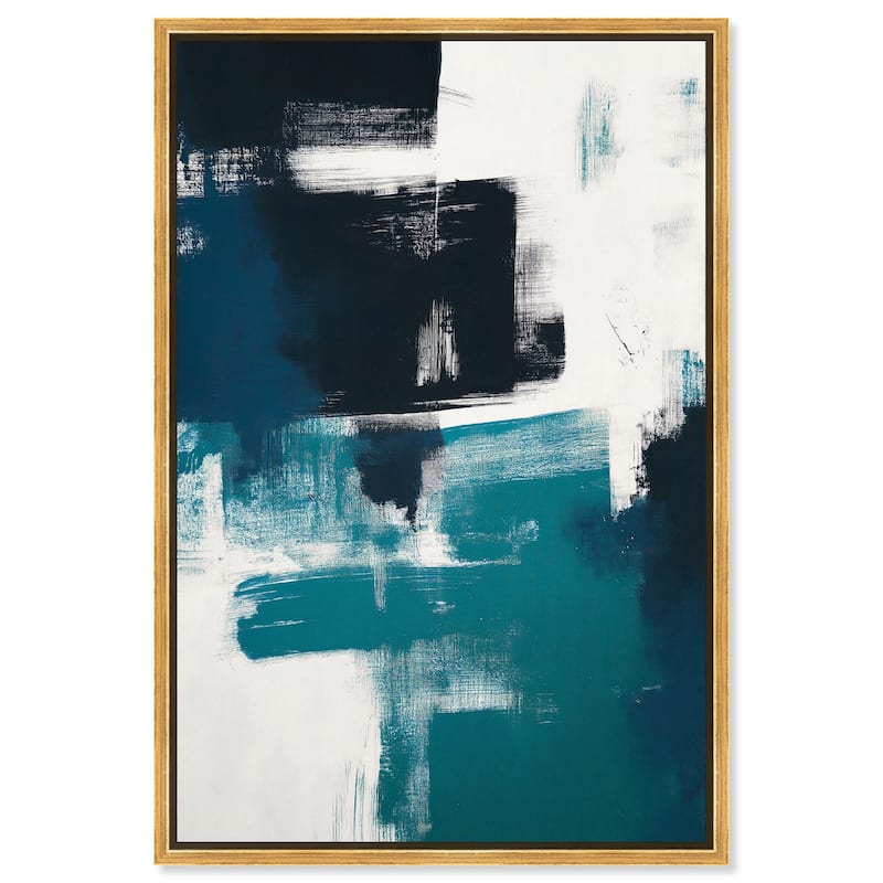 Weight of Teal II Canvas by Art Remedy - Gold - 10" x 15"