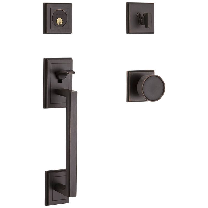 Baldwin Hollywood Hills Sectional Single Cylinder Door Handleset with - Venetian Bronze