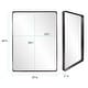 preview thumbnail 6 of 6, Allan Andrews Rectangular Metal Framed Black Steele Wall Mirror