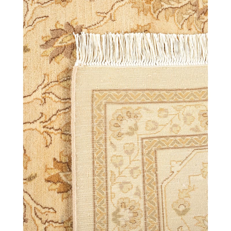 Overton Hand Knotted Wool Vintage Inspired Traditional Mogul Ivory Area Rug - 9 X 12