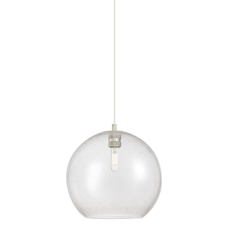 Innovations Lighting 434-1P-12-12 Crown Point Pendant Crown Point 12" - Polished Nickel / Seedy