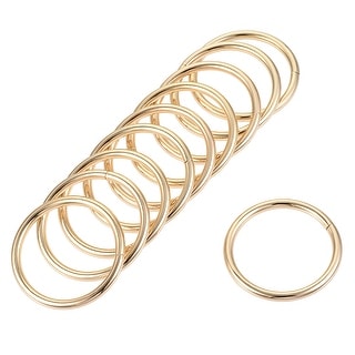 Unique Bargains 60mm Metal O Rings Non-Welded for Straps Bags Belt DIY Gold Tone 20pcs - Gold Tone