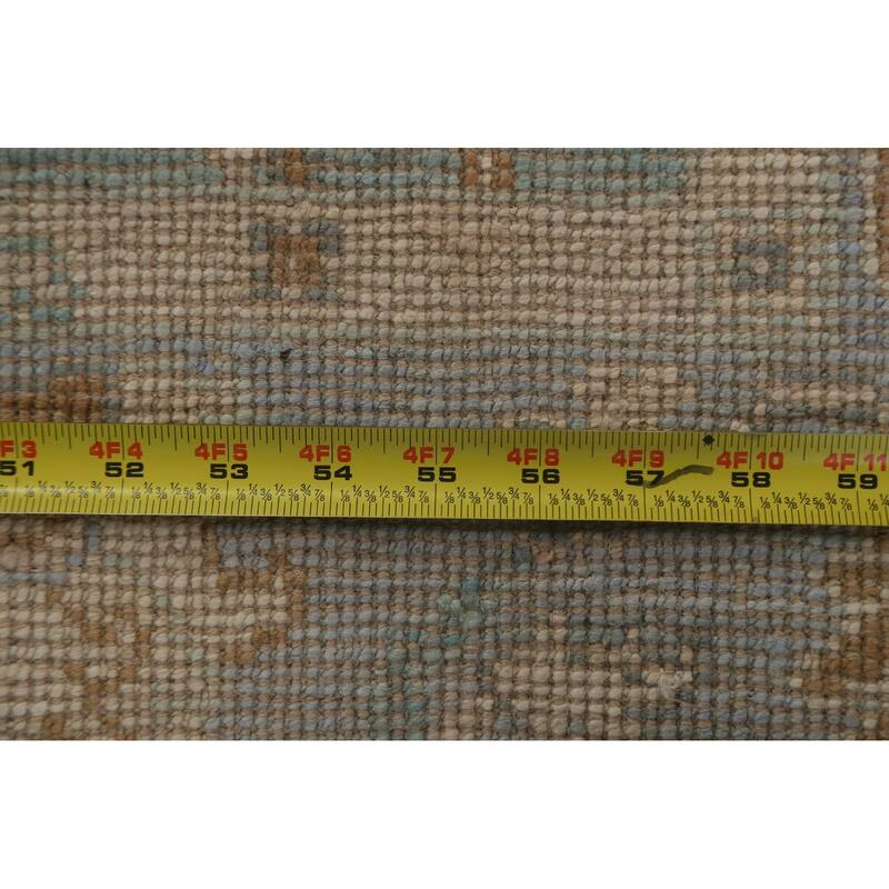 Traditional Oushak Turkish Oriental Rug Wool Hand-knotted Foyer Carpet - 2'0" x 4'0"
