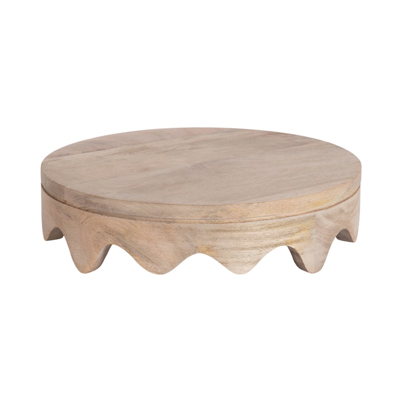 Kate and Laurel Fairlee Wavy Wood Tray - 12x12 - 12x12 - Natural