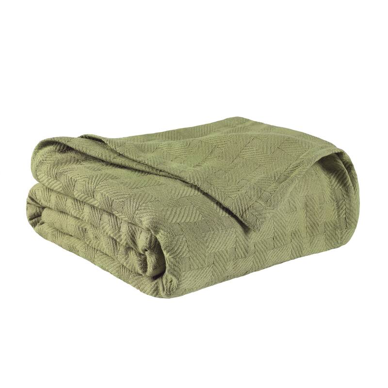 Superior Basketweave All-Season Bedding Cotton Blanket