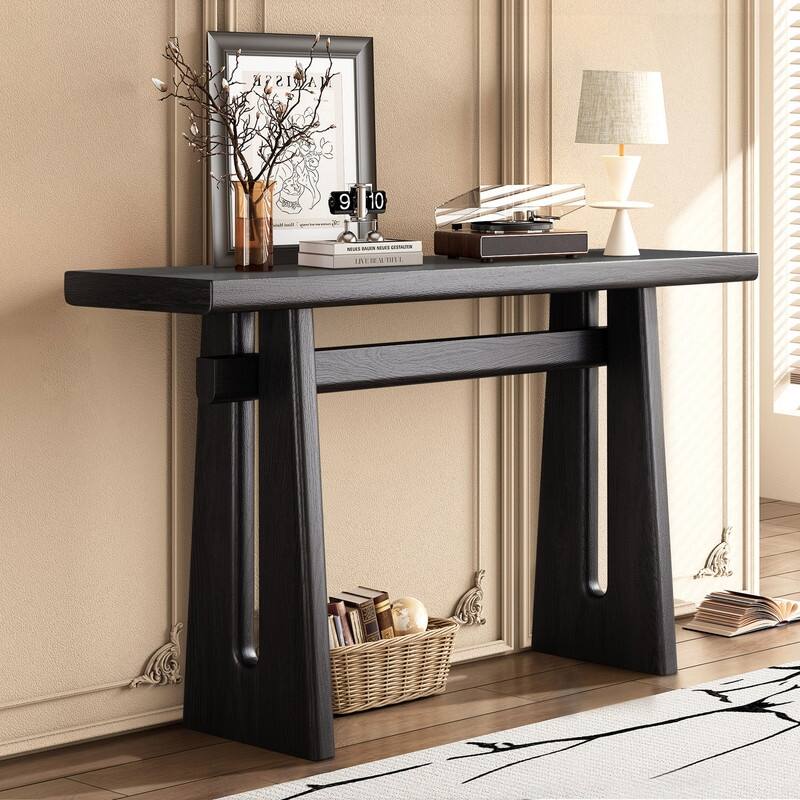 Elegant Console Table with Geometric Silhouette for Living Room Entryway or Hallway Decorative Use