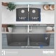 preview thumbnail 15 of 58, Karran Undermount Quartz 32 in. 50/50 Double Bowl Kitchen Sink Kit