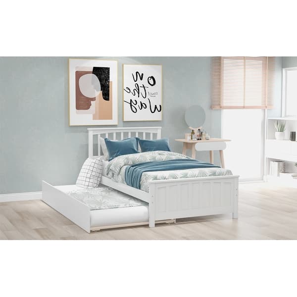 slide 2 of 2, Minimalistic Twin Platform Bed with Trundle for Stylish Bedroom Enhancement