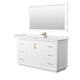 Option White, Bronze Trim, White Cultured Marble Top