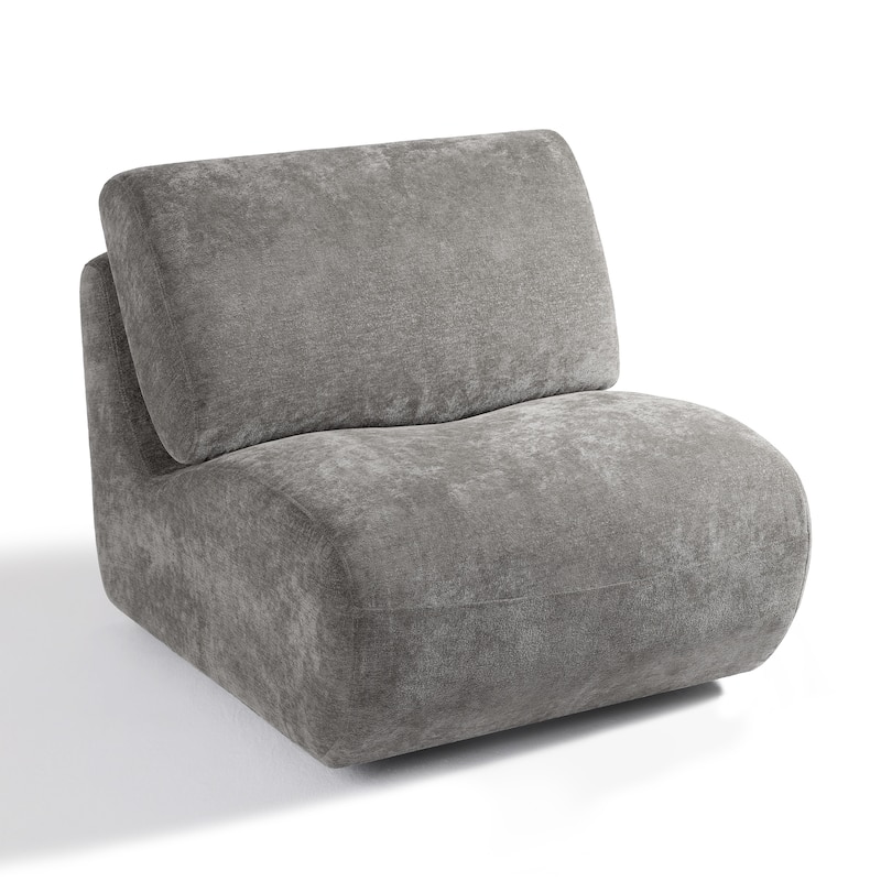 UIXE 33" Swivel Upholstered Aceent Chair Comfy Slipper Chair