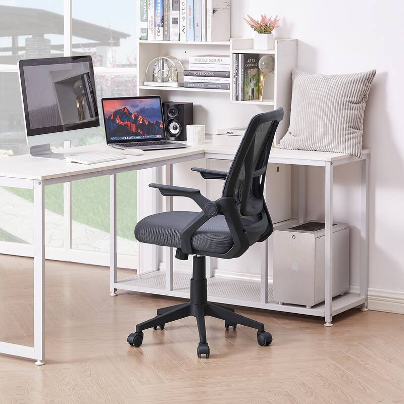 Javlergo Office Chair Mid Back Swivel Lumbar Support Desk Chair, Computer Ergonomic Mesh Chair with Armrest
