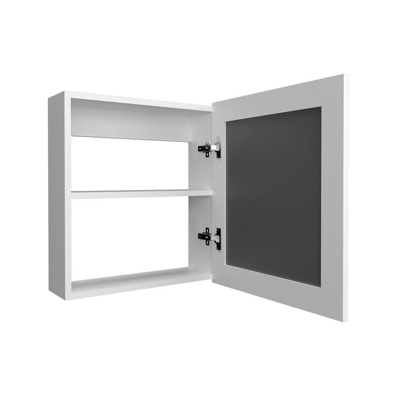 Medicine Cabinet with Mirrored Door, Spacious Storage with 2 Shelves, Compact Wall-Mounted Bathroom Cabinet
