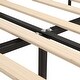 preview thumbnail 11 of 10, King Size Upholstered Platform Bed with Velvet Headboard and Lift-Up Storage, Sturdy Pine