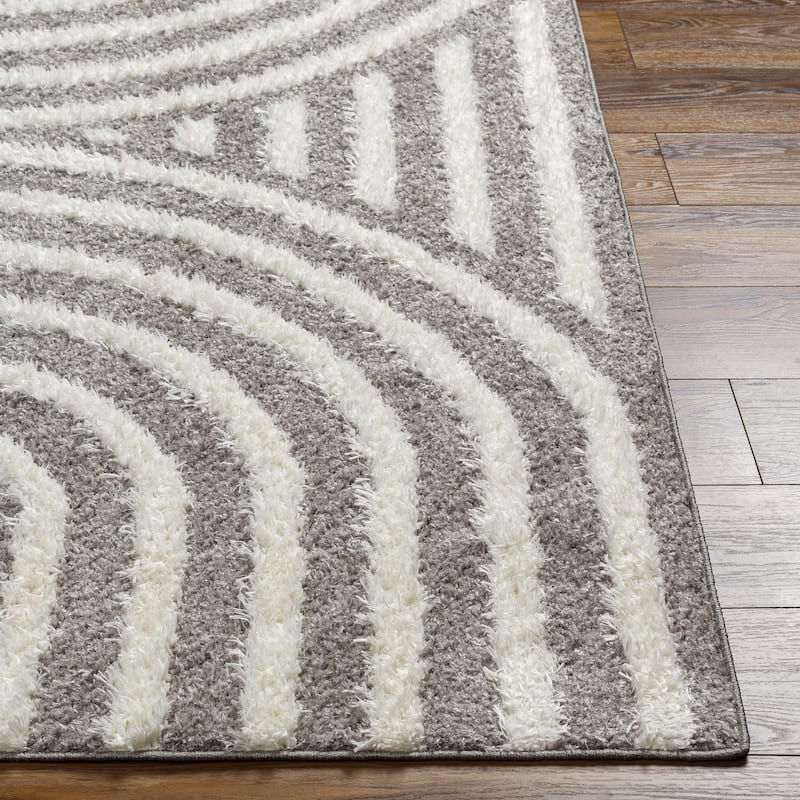 Livabliss Rodos Mod Neutral Rainbow Plush Area Rug