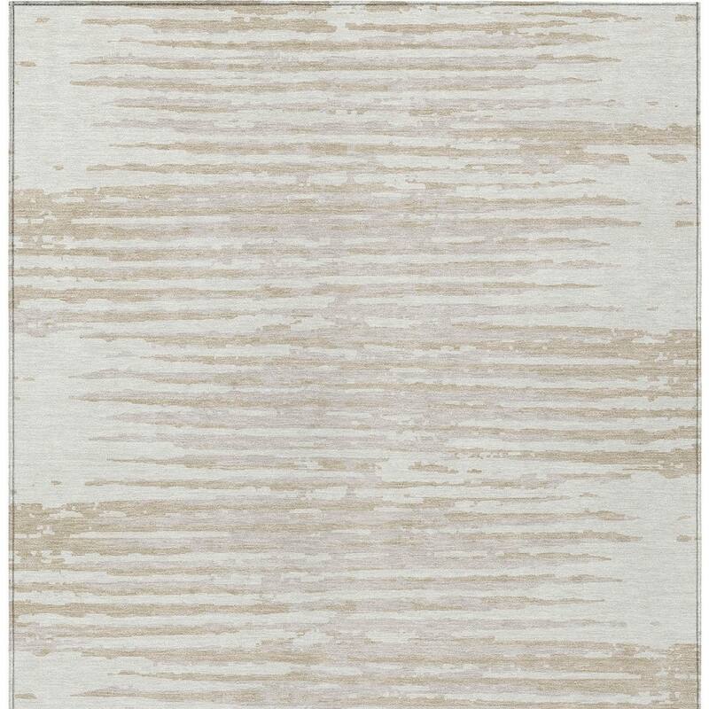 HomeRoots Striped Transitional Rectangle Outdoor Rug