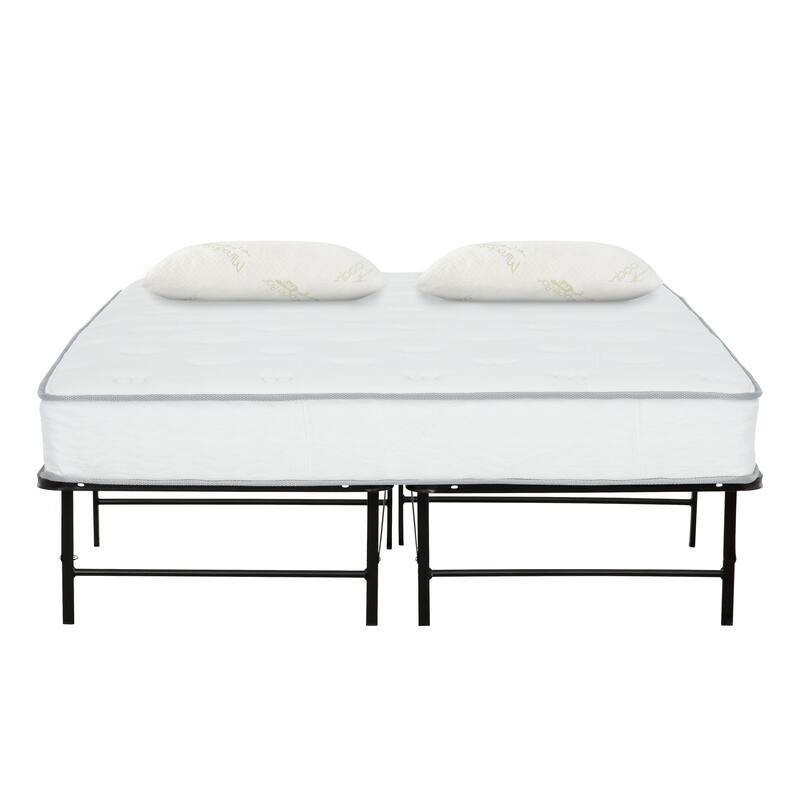 Solar 9 in. Pocket Coil Mattress with 14 in. Bed Frame