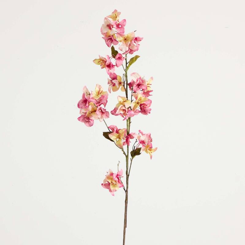 Bougainvillea Floral Stem Sprays - 47" - Pink and Yellow - Set of 3