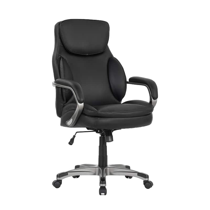 Sealy® Palisade Faux Leather Office Chair with Memory Foam Seat and Adjustable Height