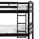 preview thumbnail 11 of 13, Walker Edison Solid Wood Twin Convertible Bunk Bed - Black