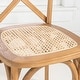 preview thumbnail 7 of 38, Colmar Classic Traditional X-Back Wood Rattan Dining Chair, Natural (Set of 2) by JONATHAN Y