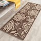 SAFAVIEH Courtyard Leatrice Indoor/ Outdoor Patio Backyard Rug - 2'3" x 6'7" Runner - Chocolate/Natural