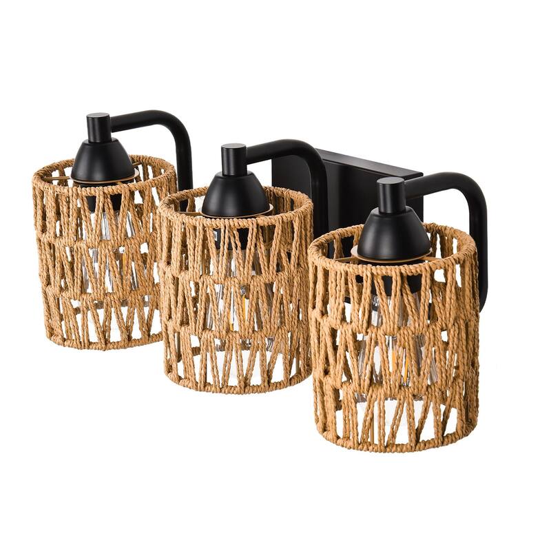 Rattan Vanity Light