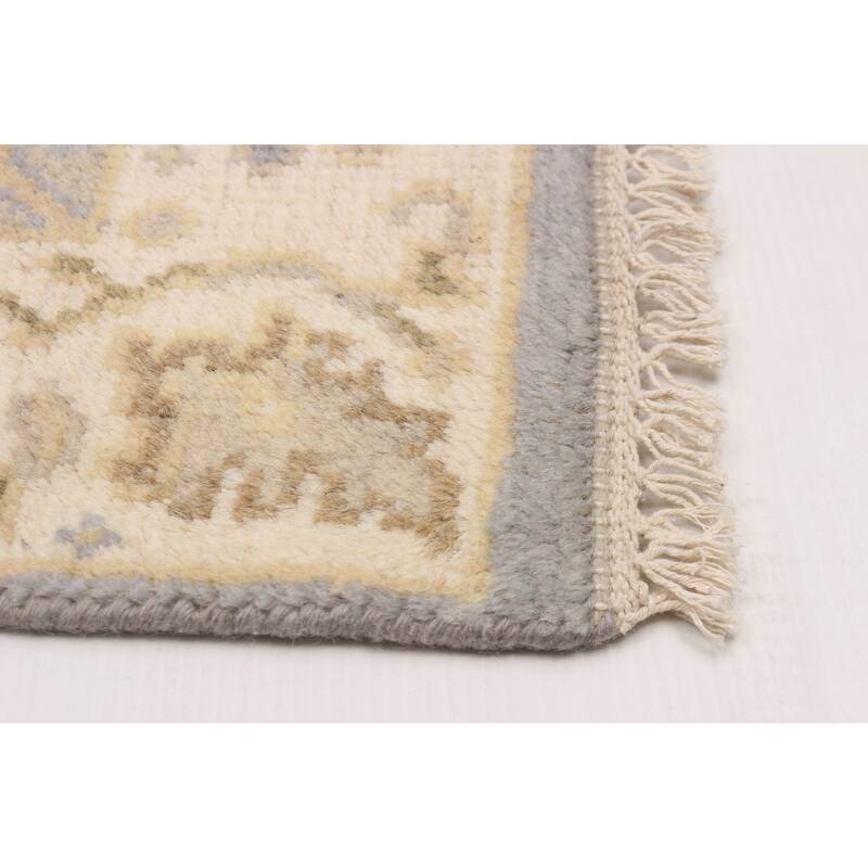 ECARPETGALLERY Hand-knotted Royal Oushak Grey Wool Rug - 2'6 x 7'8