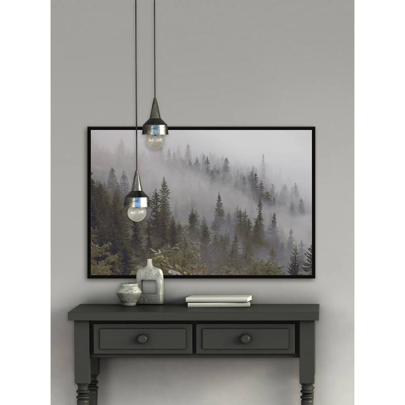 Misty Mountain Floater Framed Print on Canvas