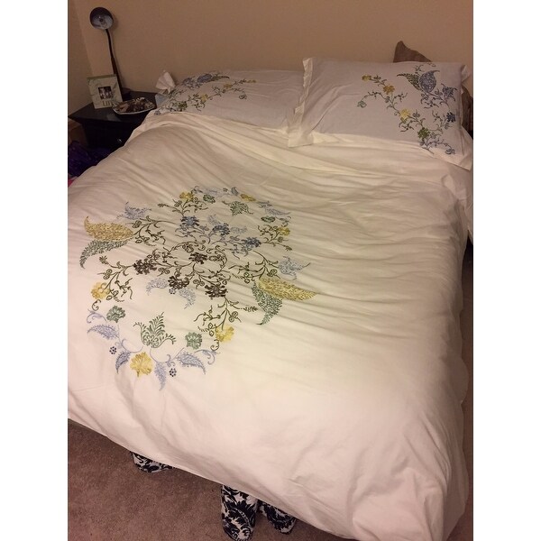 Top Product Reviews For Miranda Haus Hyacinth Floral Embroidered