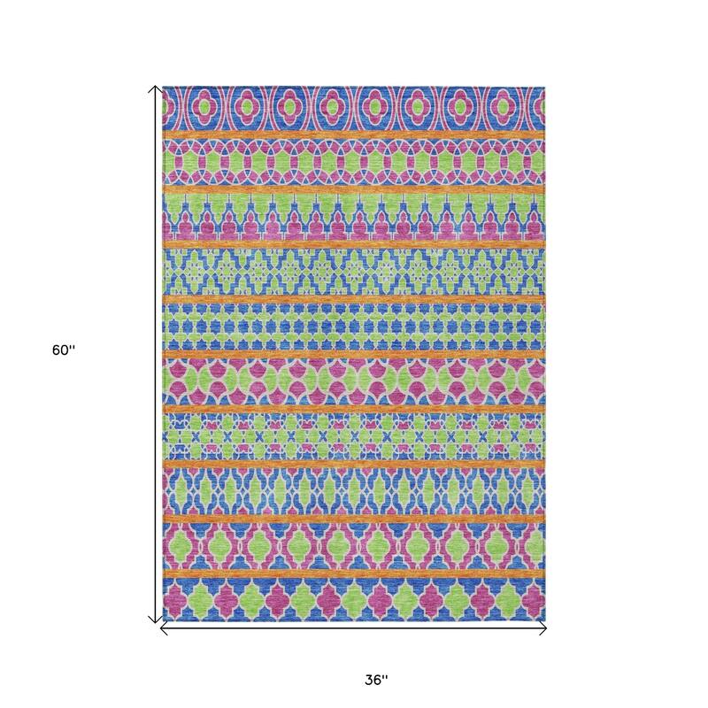 HomeRoots Quatrefoil Transitional Rectangle Outdoor Rug