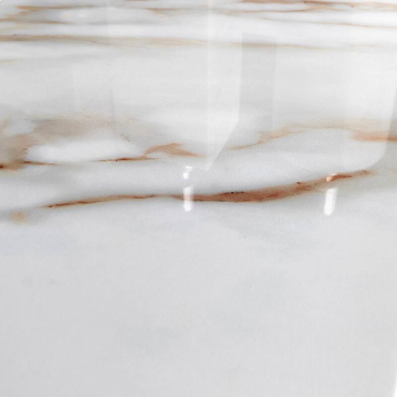 White Marble Rectangular Bathroom Vanity Top Undermount Sink with Backsplash - 37*L x 22" W x 4" H