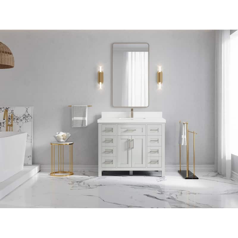 Willow Collections 42 in. W x 22 in. D Cambridge Single Sink Bathroom Vanity with Countertop